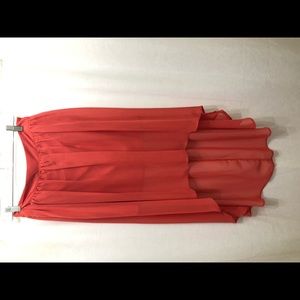 Coral high low skirt